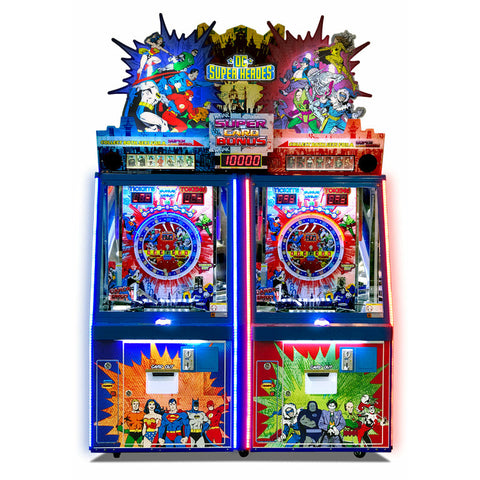 Image of Bandai Namco DC Superheroes Coin-Pusher 2-Player Arcade Game 027054N
