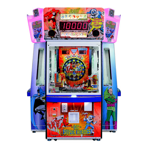 Image of Bandai Namco DC Superheroes Coin-Pusher 4-Player Arcade Game 026579N